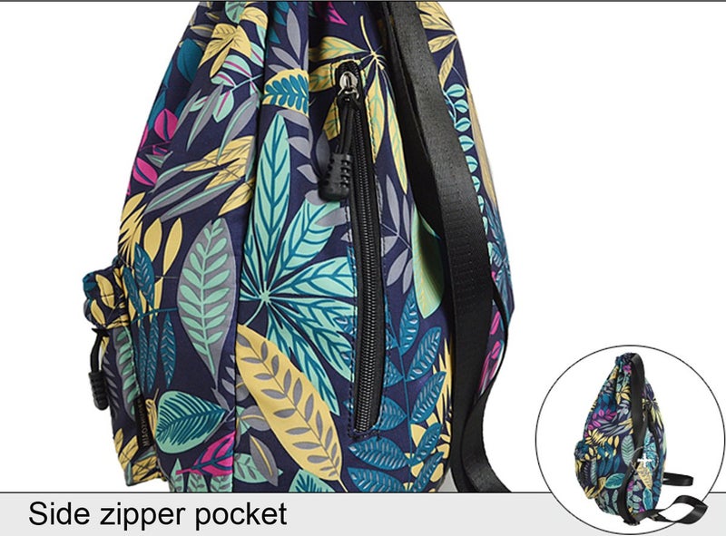 XMRSOY Gym Drawstring Backpack Water Resistant String Bag Nylon Cinch Sport Bag Sackpack - Image 5